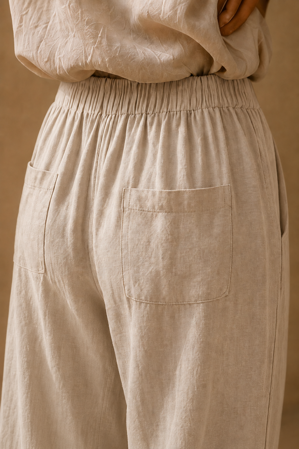 Lino verano Beige - detalle trasero