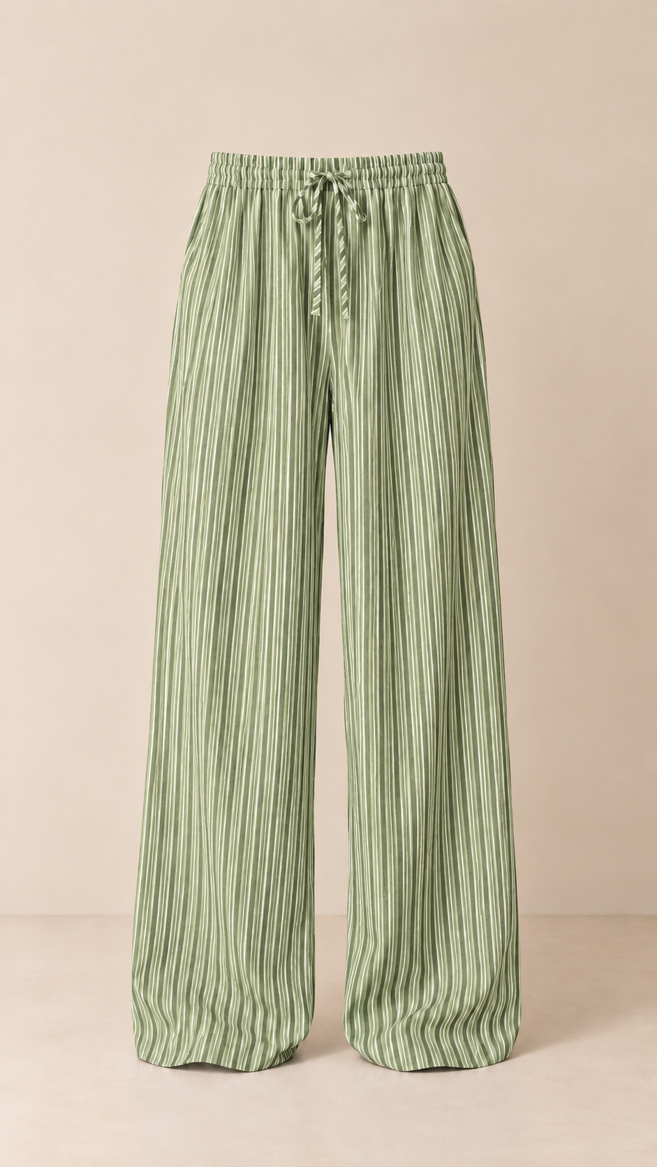 Pantalón Livia de Rayas color Verde oliva, prenda sola